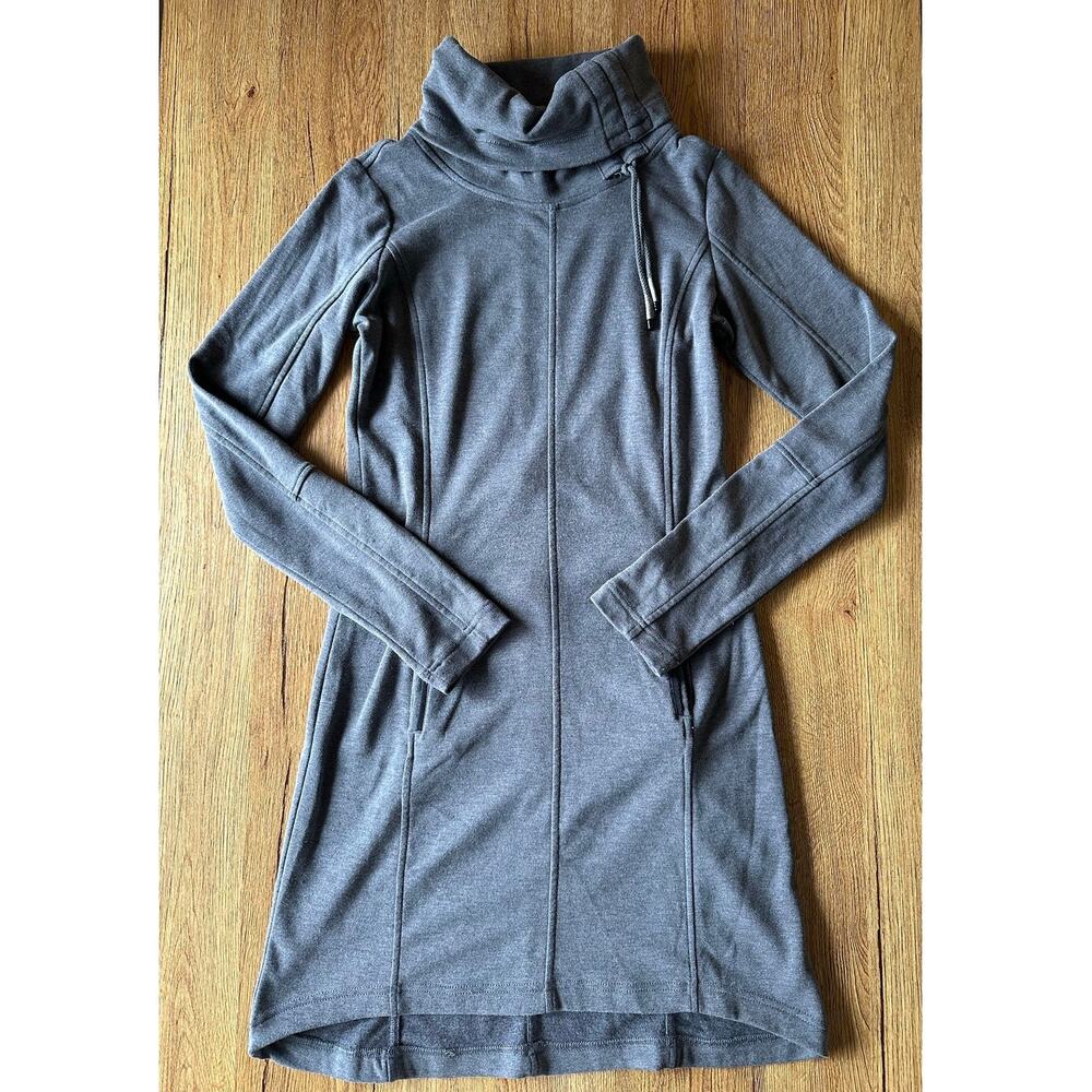 Lole Heather Gray Cowl Turtleneck Sweater Dress Size XSmall
